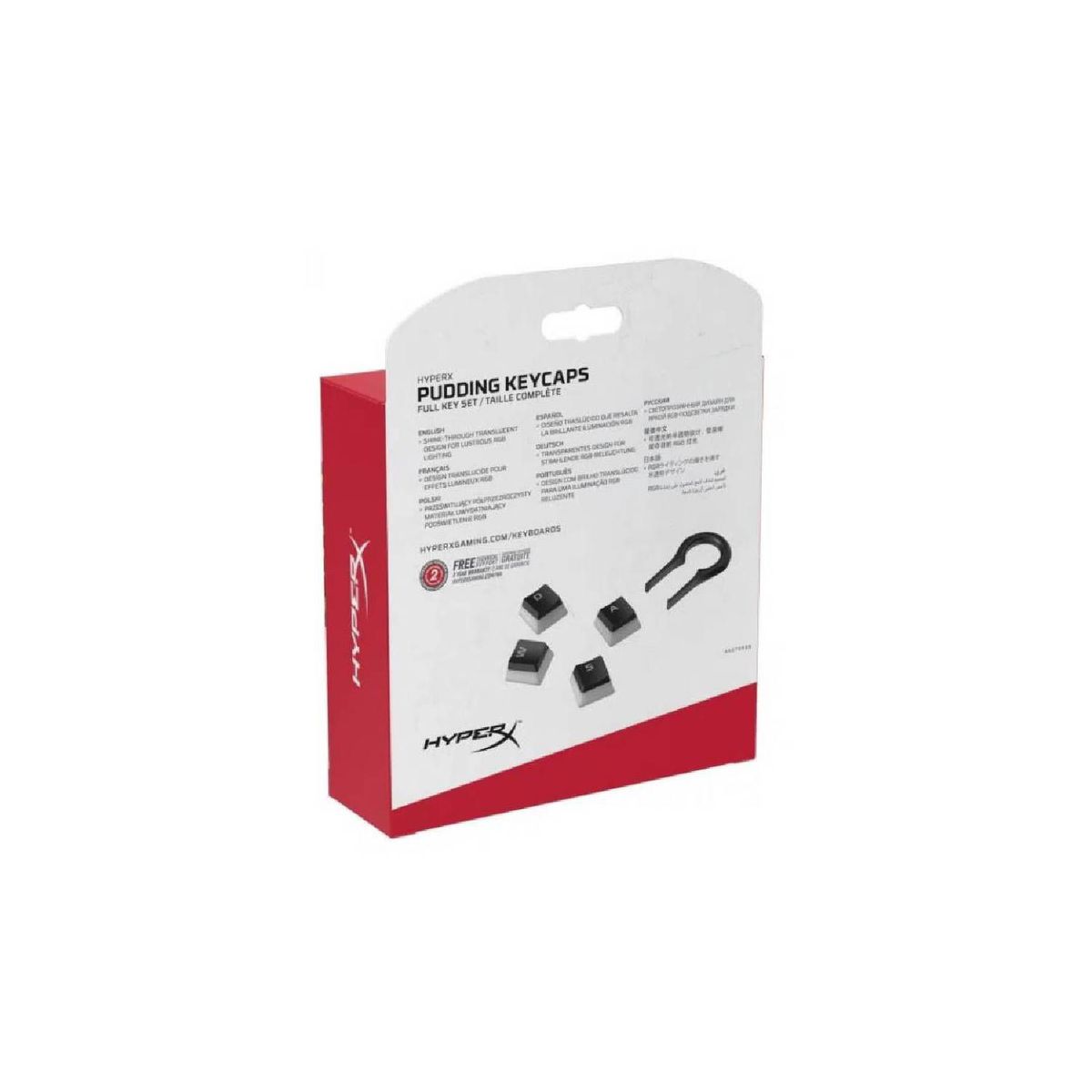 HYPERX CLOUD - Teclas Hyperx Pudding Keycaps para teclados mecánicos HKCPXA-BK-LAG