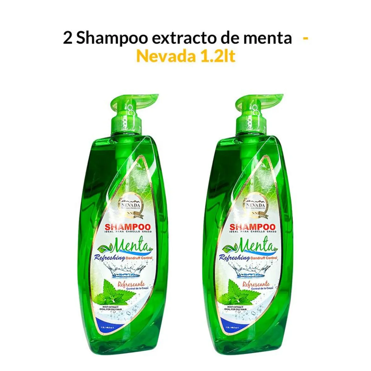 NEVADA NATURAL PRODUCTS - 2 Shampoo extracto de menta 1.2lt - Nevada