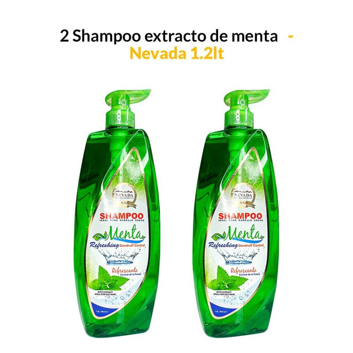 NEVADA NATURAL PRODUCTS - 2 Shampoo extracto de menta 1.2lt - Nevada