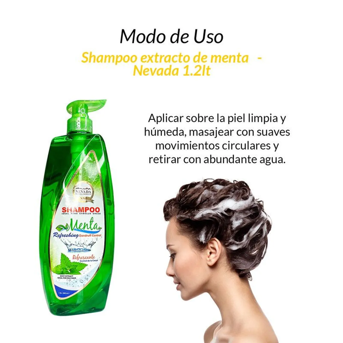 NEVADA NATURAL PRODUCTS - 2 Shampoo extracto de menta 1.2lt - Nevada