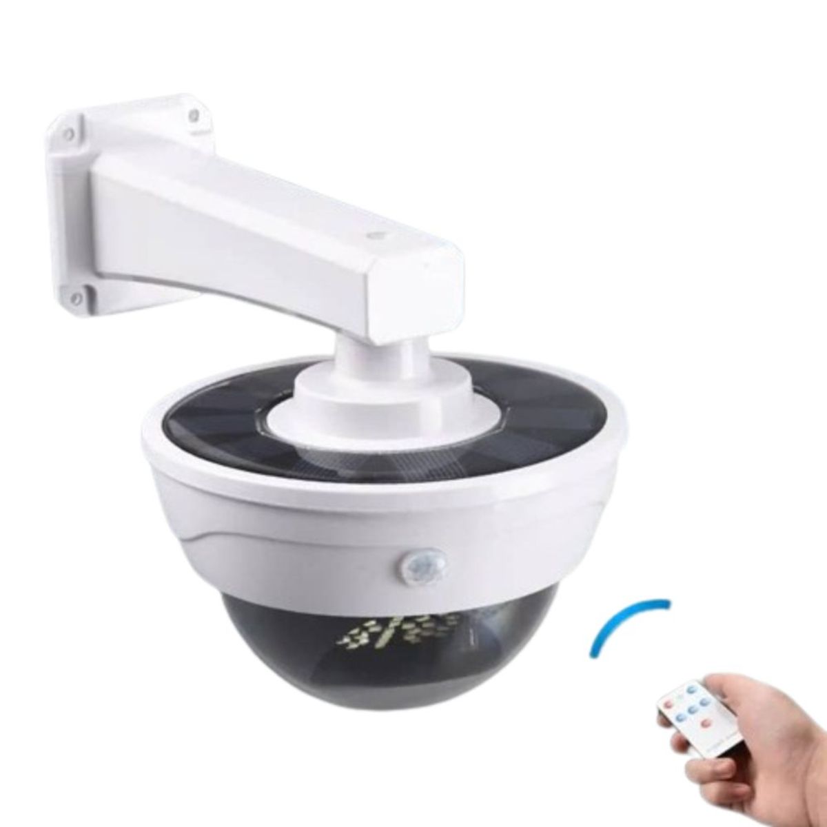 GENERICO - Lampara Con Panel Solar para Exterior Simulador de Camara