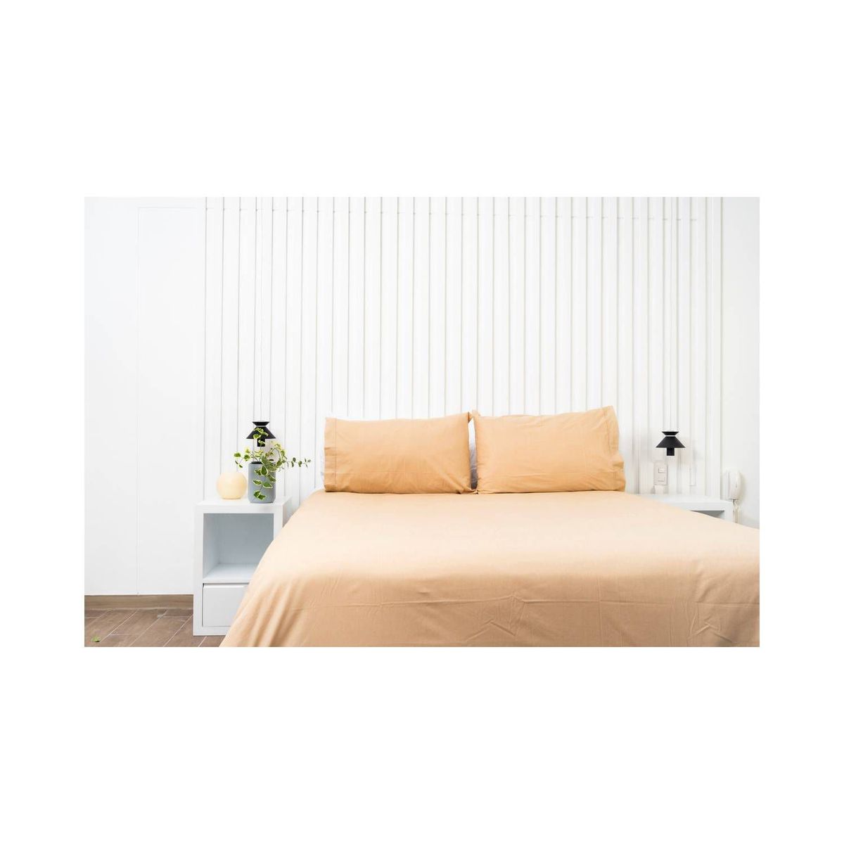 GENERICO - juego de sabanas bramante king beige