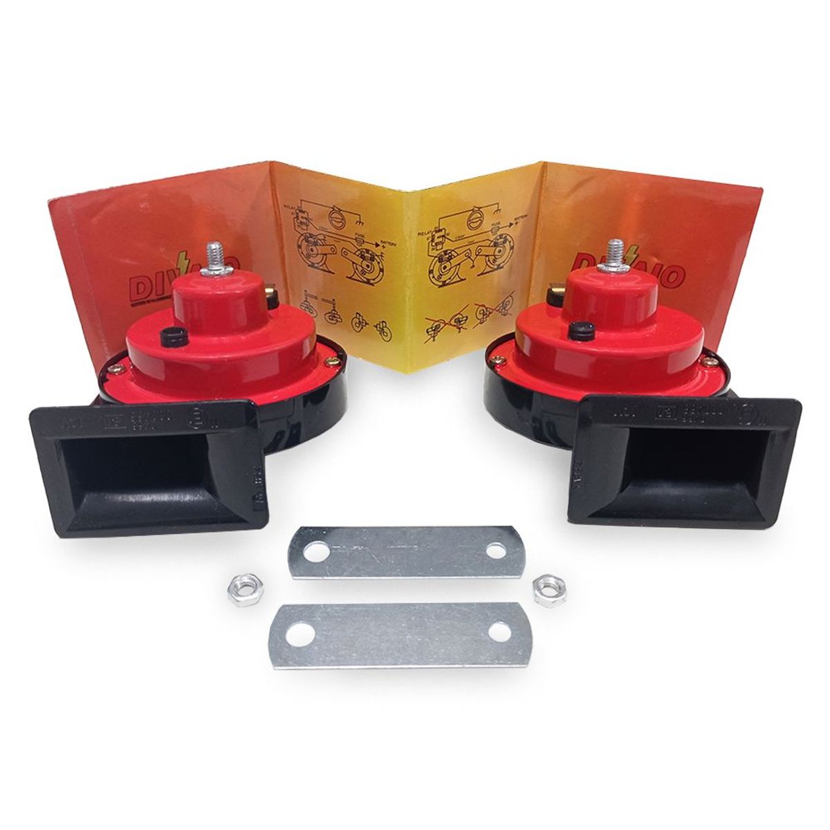 GENERICO - Bocina Claxon Tipo Caracol 24v 2 Terminales 400 500HZ Divaio