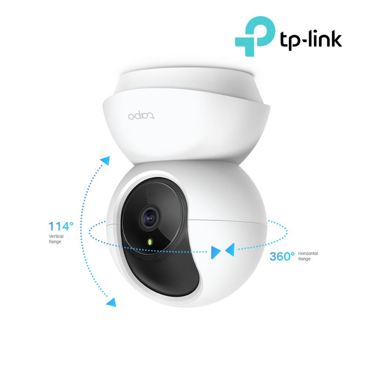 TP LINK - Cámara de Seguridad Wi-Fi 360º 2K Tapo C210 + MicroSD 64 GB - Tplink