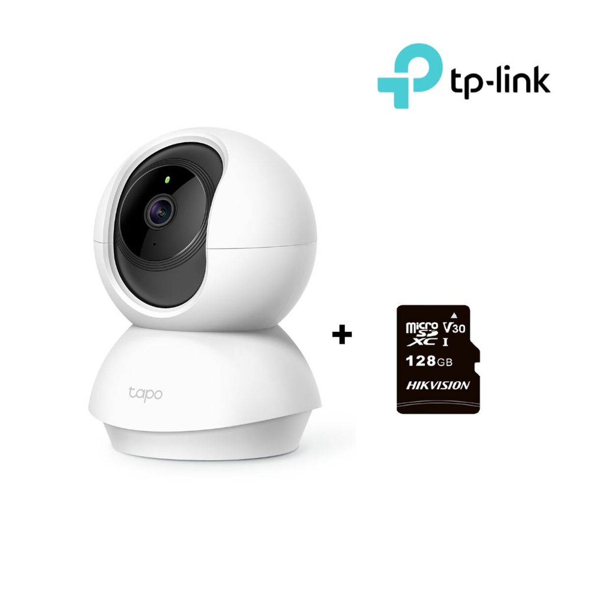 TP LINK - Cámara de Seguridad Wi-Fi 360º  2K Tapo C210  MicroSD 128GB - Tplink