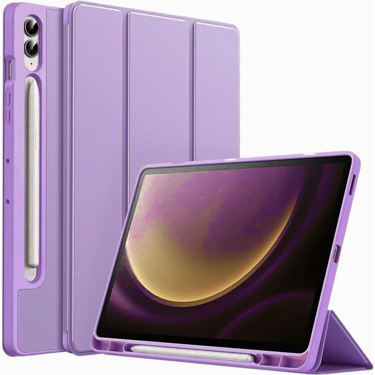 GENERICO - Funda Smart con Porta Lapiz para Tablet Samsung  tab S9 FE Lila