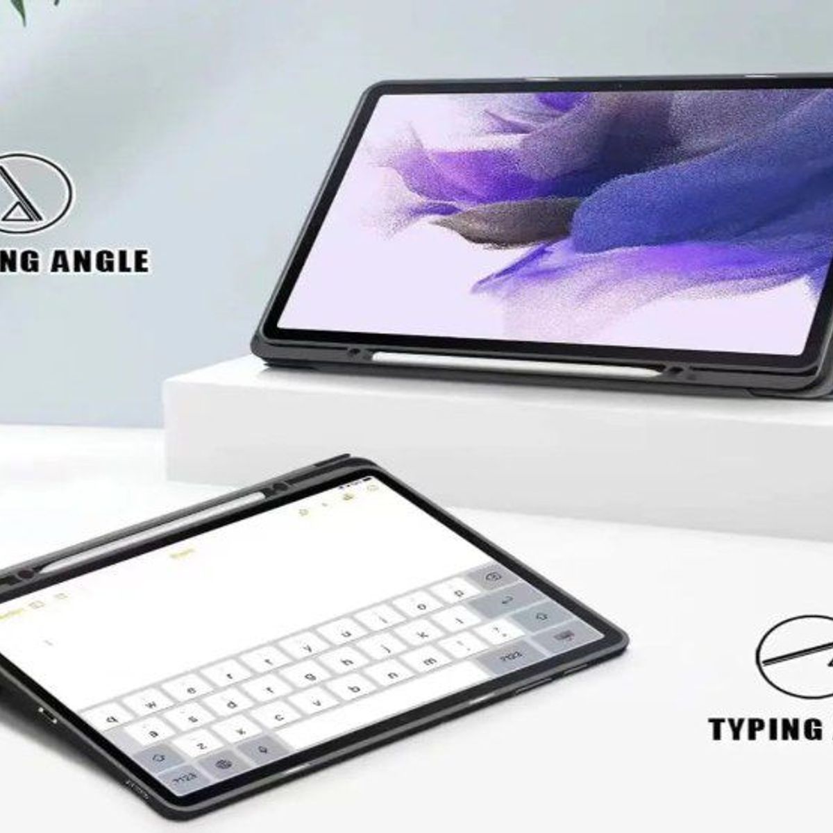 GENERICO - Funda Smart con Porta Lapiz para Tablet Samsung  tab S9 FE Lila