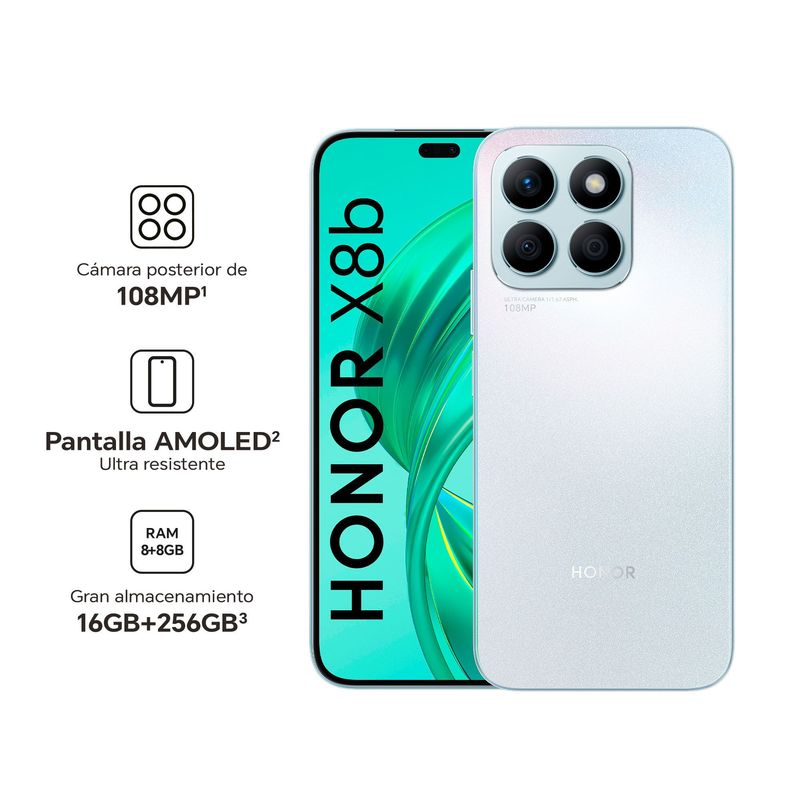 HONOR - HONOR X8b 8GB256GB - Titanium Silver.-
