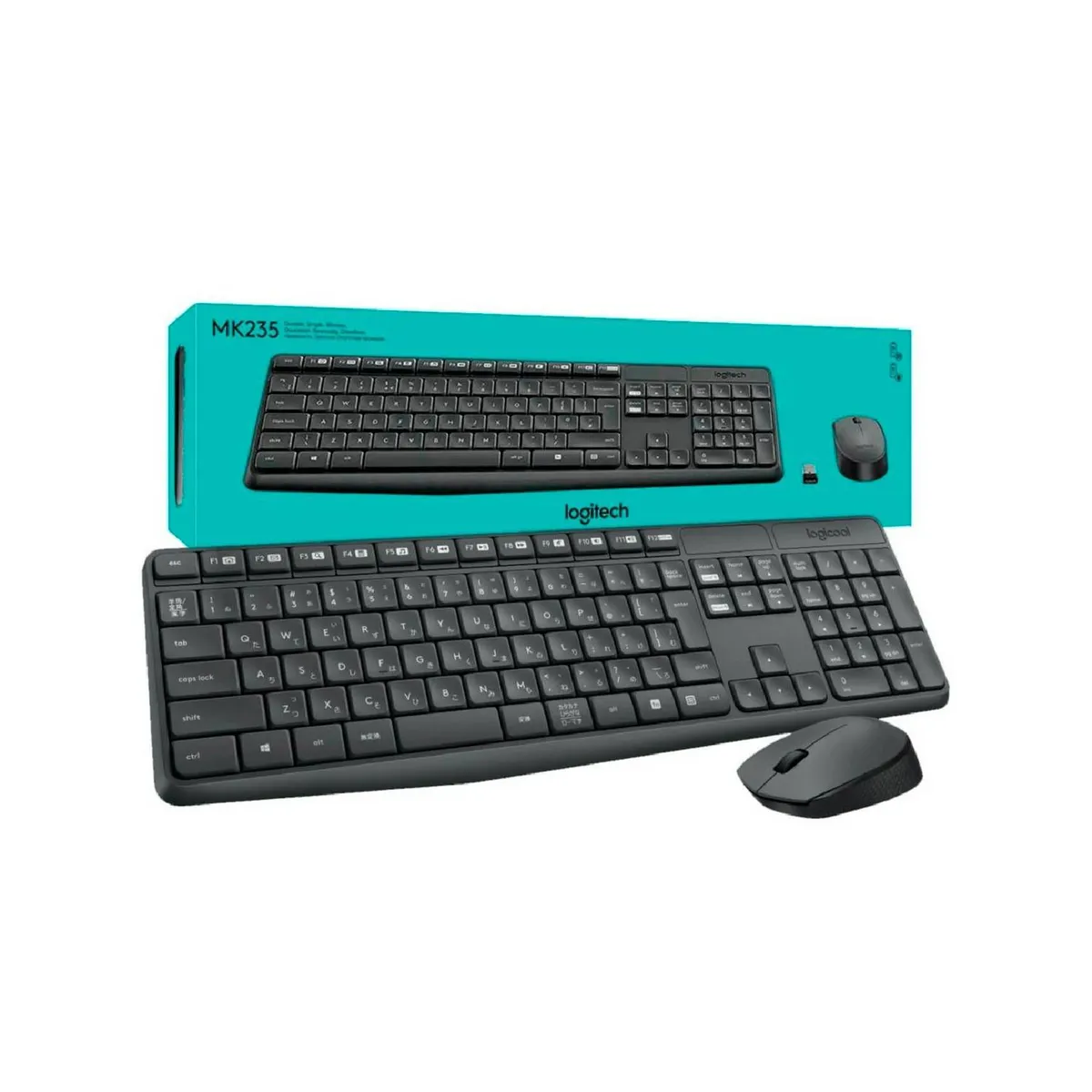 LOGITECH - Teclado Logitech Mouse MK235 Wireless Usb Sp Black