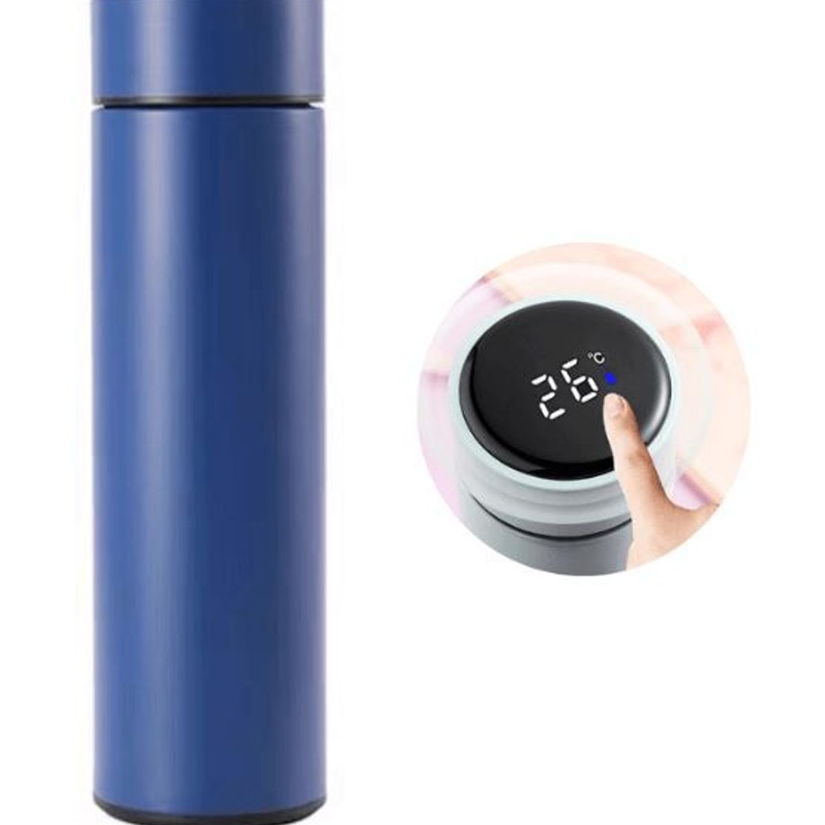 GENERICO - Termo Digital LED de Acero Inoxidable 500ml con Medidor de Temperatura