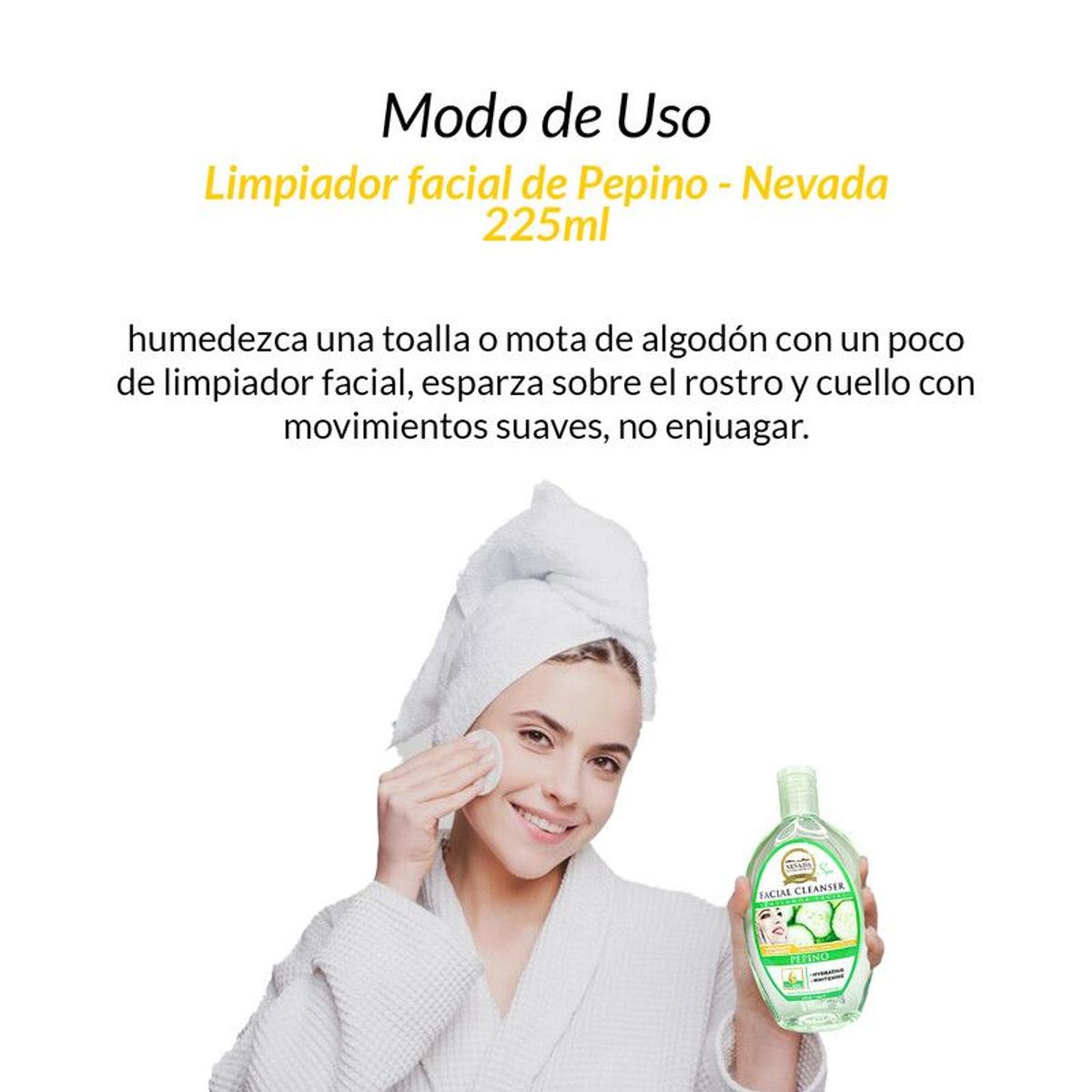 NEVADA NATURAL PRODUCTS - Limpiador facial de pepino 225ml - Nevada
