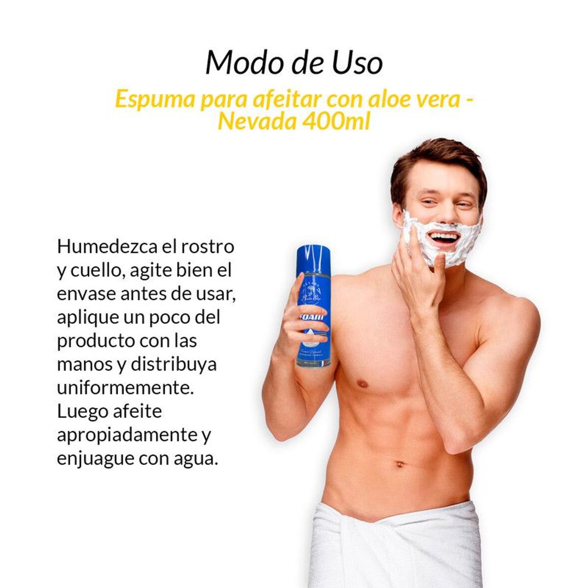 NEVADA NATURAL PRODUCTS - Espuma para afeitar con aloe vera 400ml - Nevada