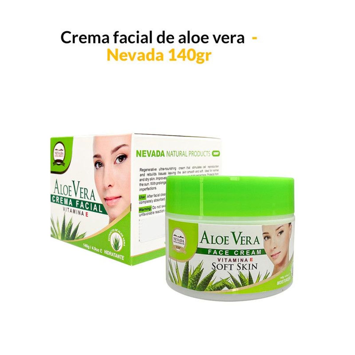 NEVADA NATURAL PRODUCTS - Crema facial de aloe vera 50ml - Nevada