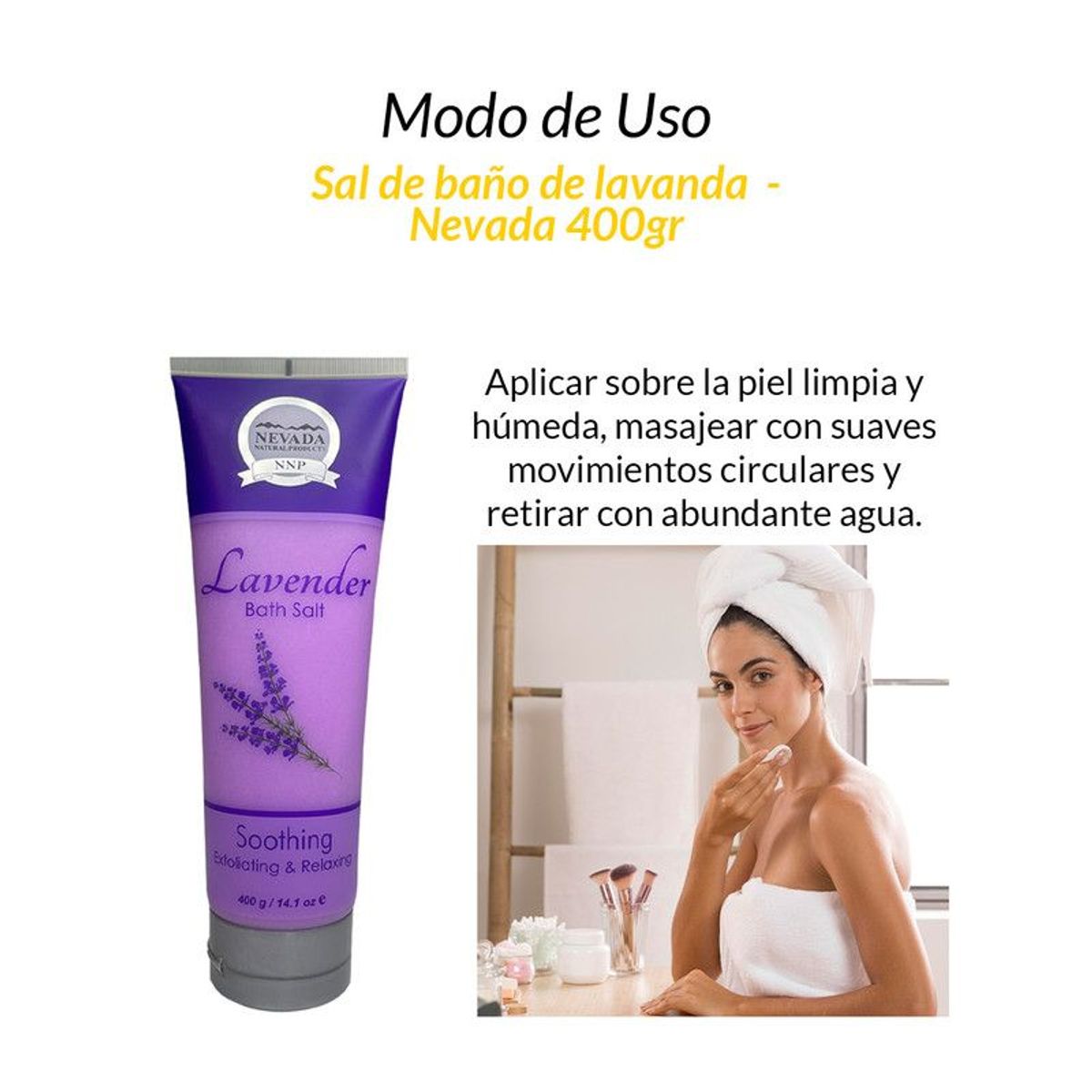 NEVADA NATURAL PRODUCTS - 3 Sal de baño de lavanda 400ml - Nevada