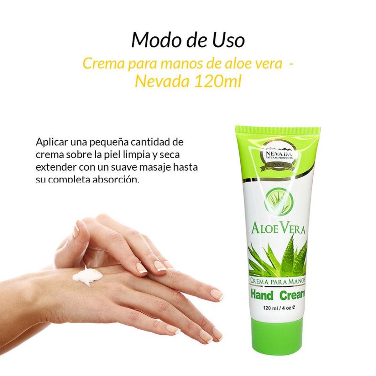 NEVADA NATURAL PRODUCTS - 3 Crema para manos de aloe vera 120ml - Nevada
