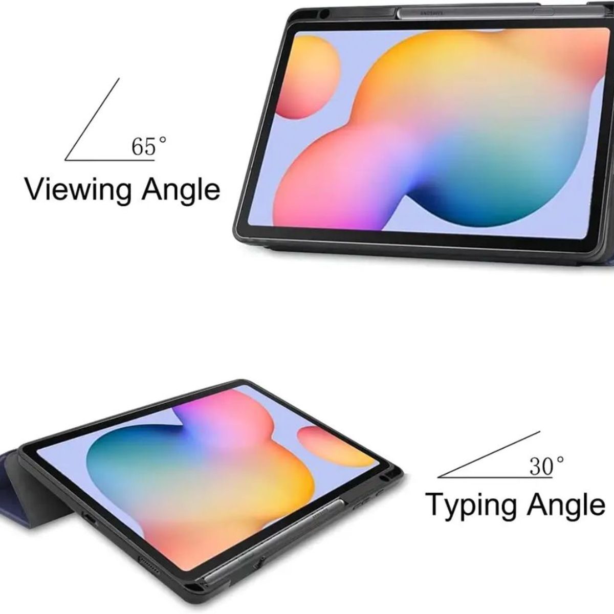 GENERICO - Funda Smart Cover con Porta Lapiz para Tablet Xiaomi Pad 6 Negro