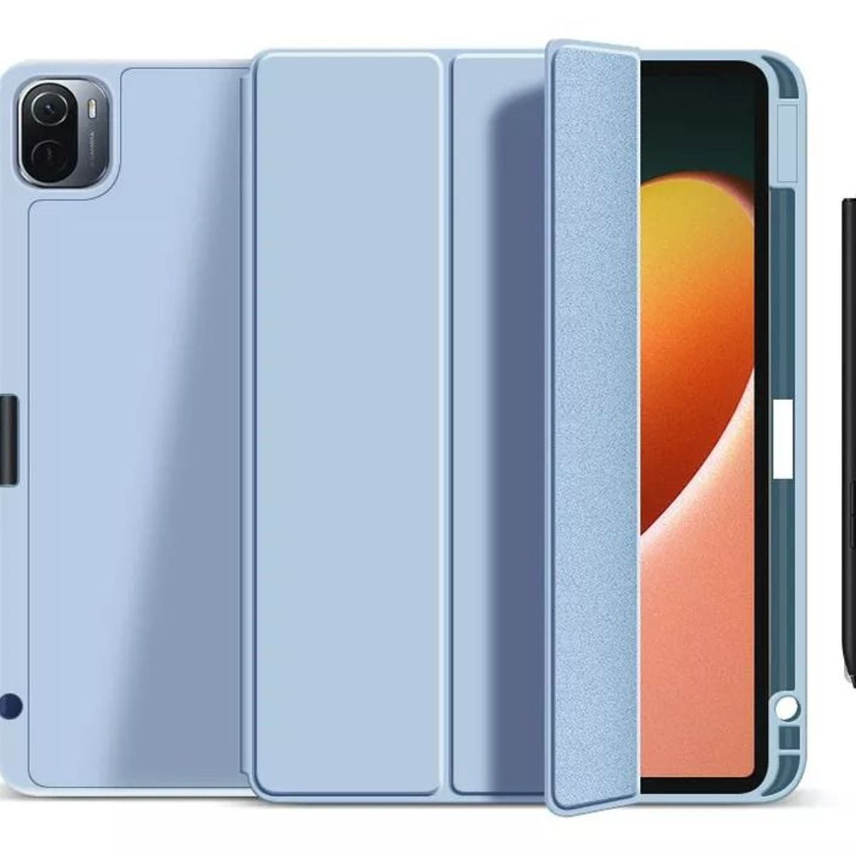 GENERICO - Funda Smart Cover con Porta Lapiz para Tablet Xiaomi Pad 6 Celeste