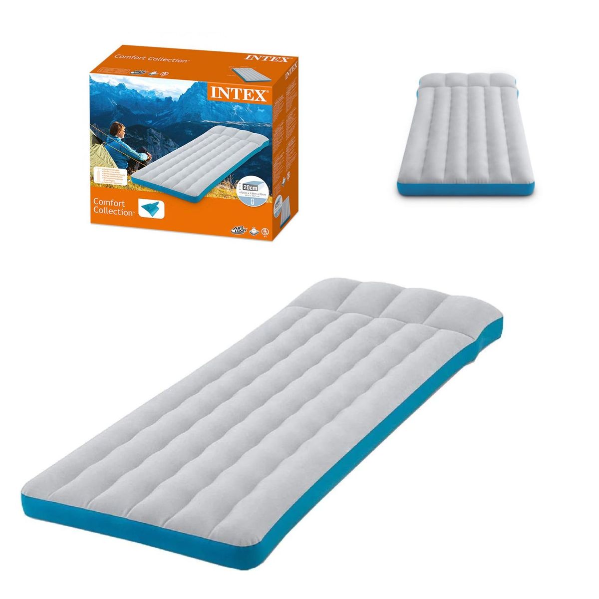 INTEX - Colchoneta Inflable de Camping 72 X 189 X 20