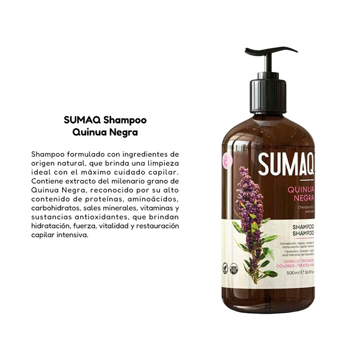SUMAQ - Pack Shampoo Acondicionador y Máscara Quinua Negra