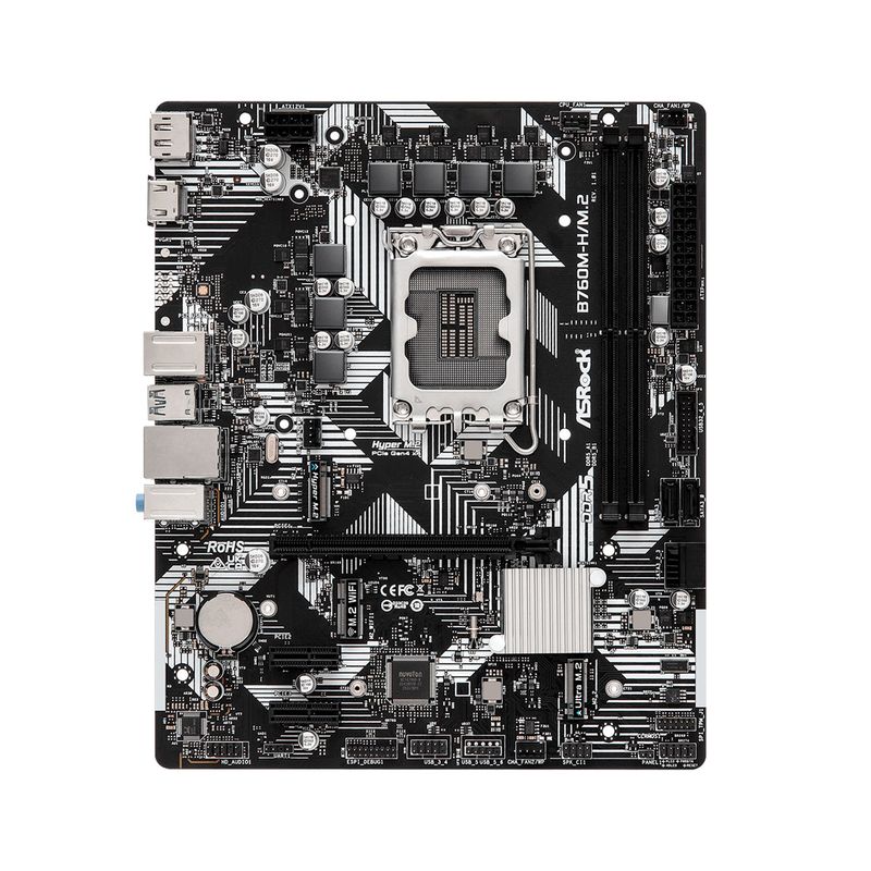ASROCK - PLACA MADRE ASROCK B760M-H/M.2 LGA1700 MICRO-ATX P/N:90-MX-BM40-A0UAYZ