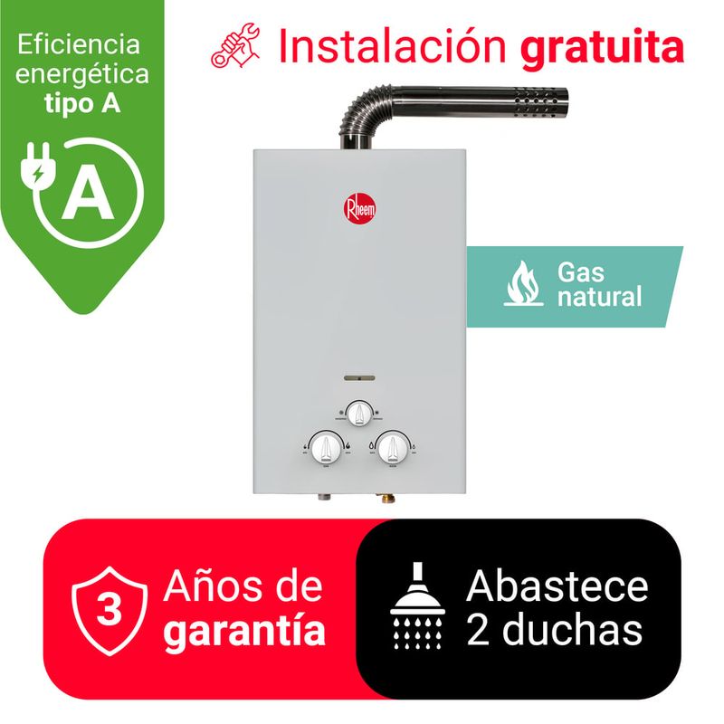 RHEEM - TERMA A GAS 10 L GN TF RHEEM