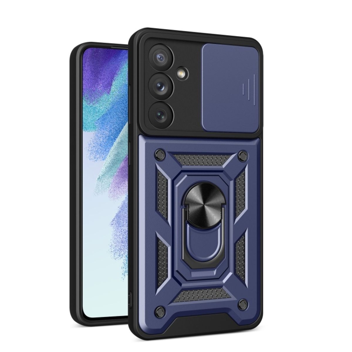 GENERICO - Funda Case para Samsung A54 Holder Protector Camara Azul Antishock