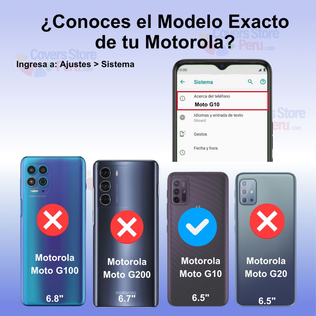 GENERICO - Funda Case para Motorola G10 Holder Protector Camara Azul Antishock