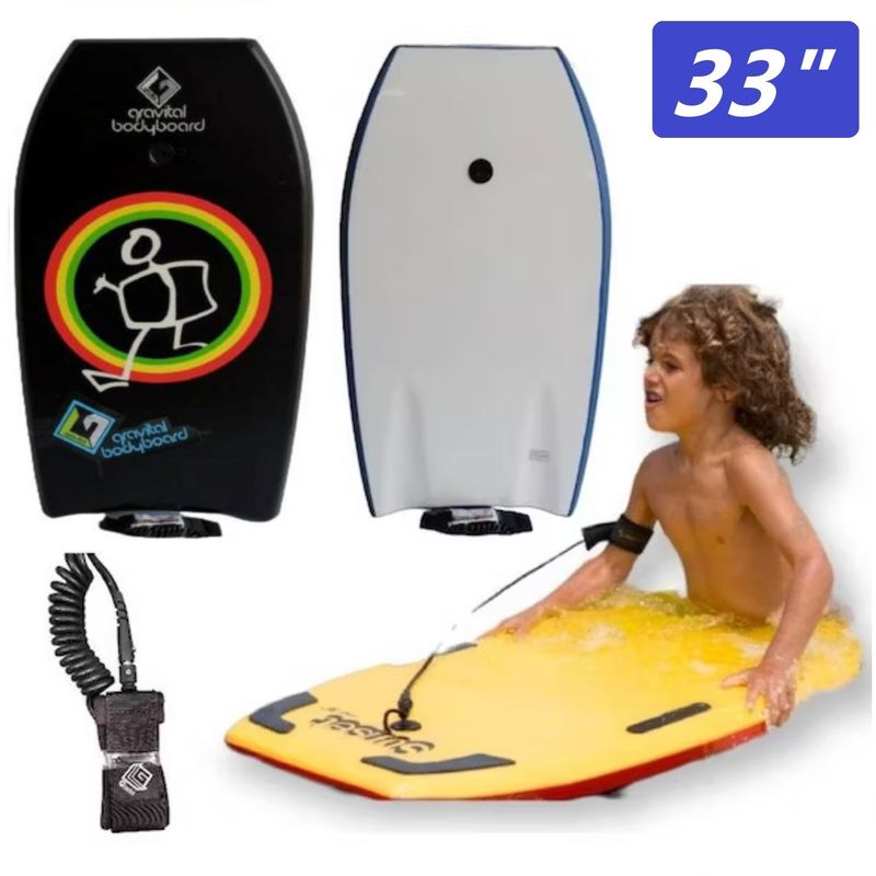 GRAVITAL - Tabla Surf Bodyboard DiseñoCorrea deBrazo 33 93cmX48cmX5cm