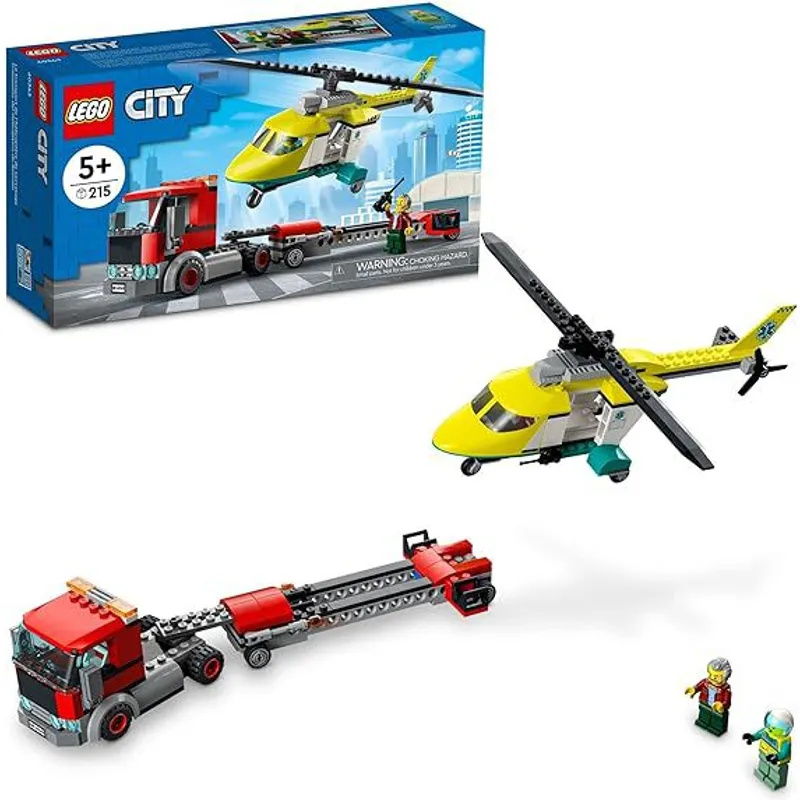 LEGO - LEGO City 60343 Transporte de helicoptero de rescate