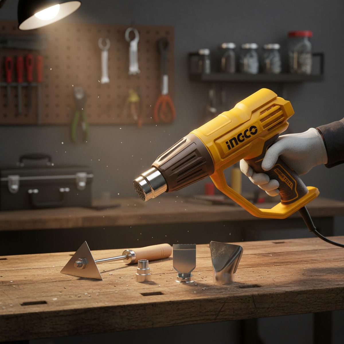 INGCO TOOLS - Pistola de calor 2000W con accesorios Ingco