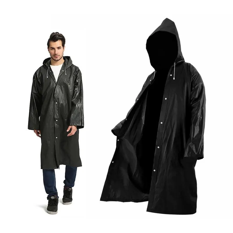 GENERICO - PONCHO IMPERMEABLE LARGO CON CAPUCHA