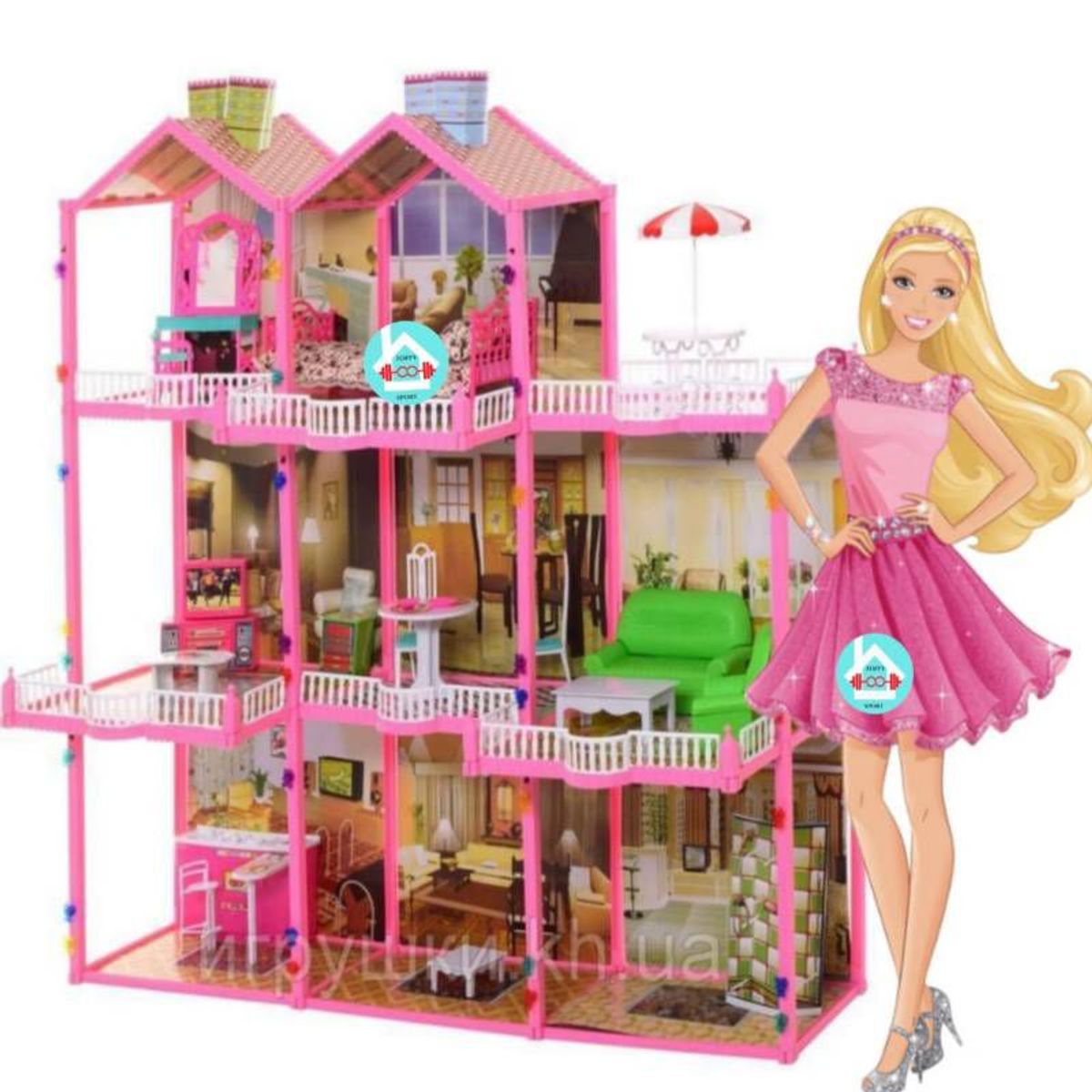 GENERICO - Casa De Muñecas Amoblada De 3 Pisos 245P