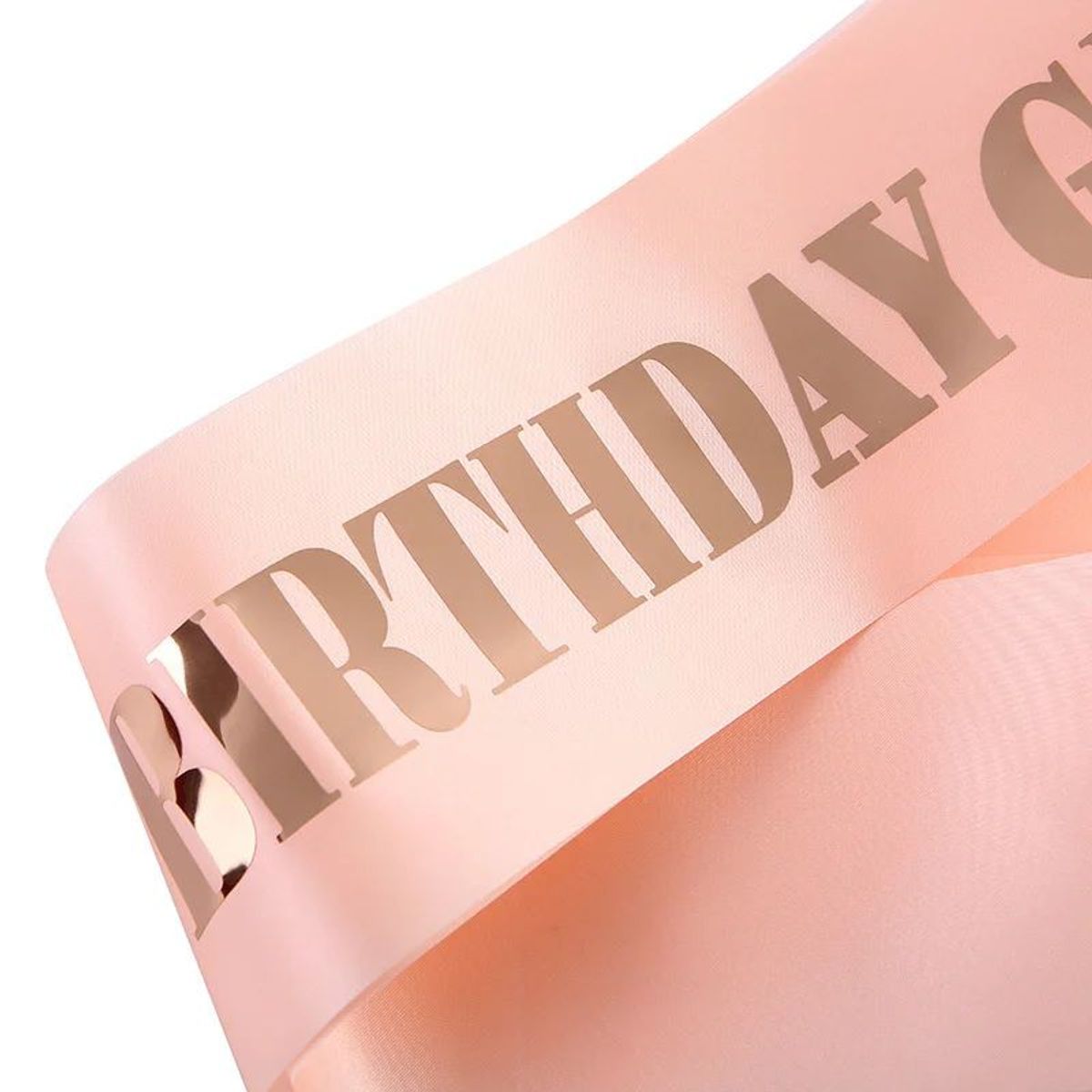 GENERICO - Banda cumpleaños Birthday Girl detalle corona oro rosa