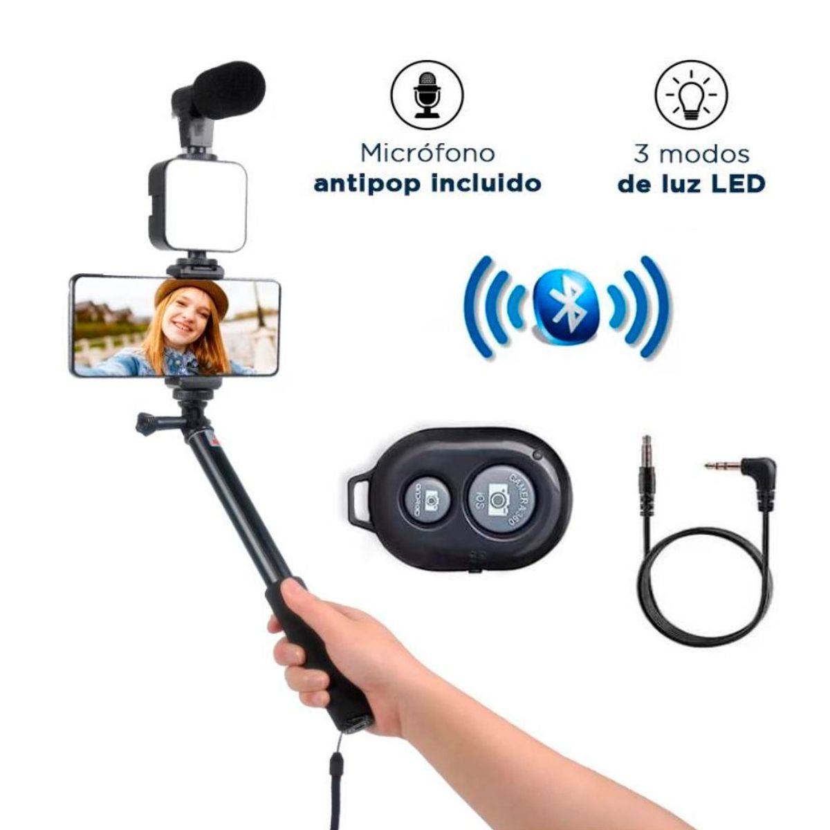 GENERICO - TRIPODE SOPORTE PARA TELEFONO TIK TOK YOUTUBE NPC ALTA CALIDAD