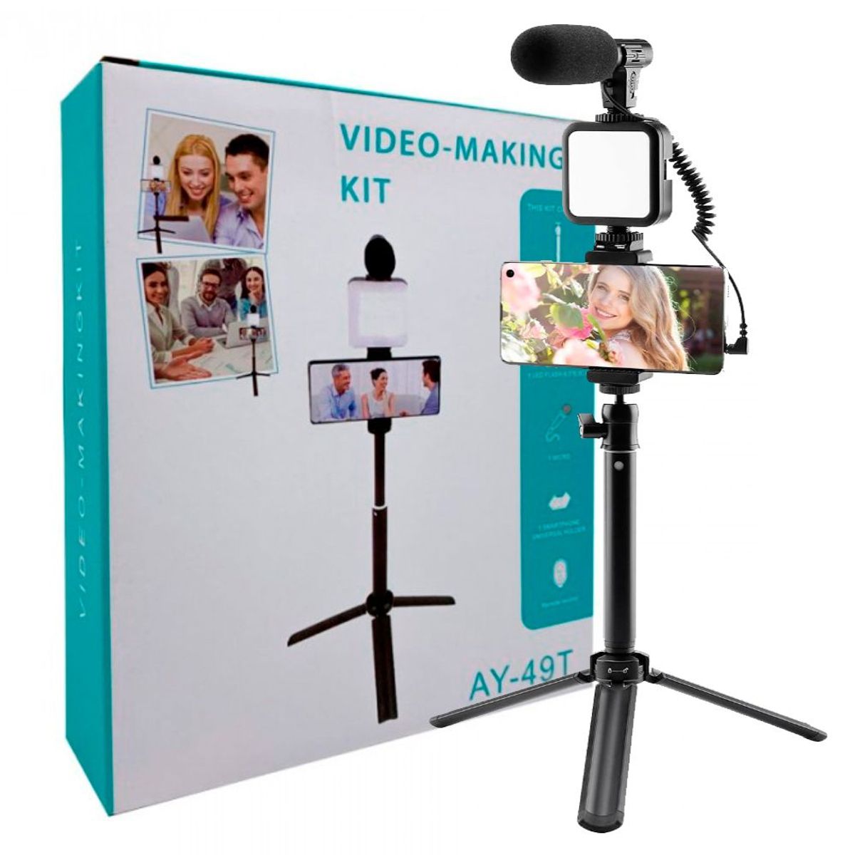 GENERICO - TRIPODE SOPORTE PARA TELEFONO GRABACION TIKTOK YOUTUBE ALTA CALIDAD