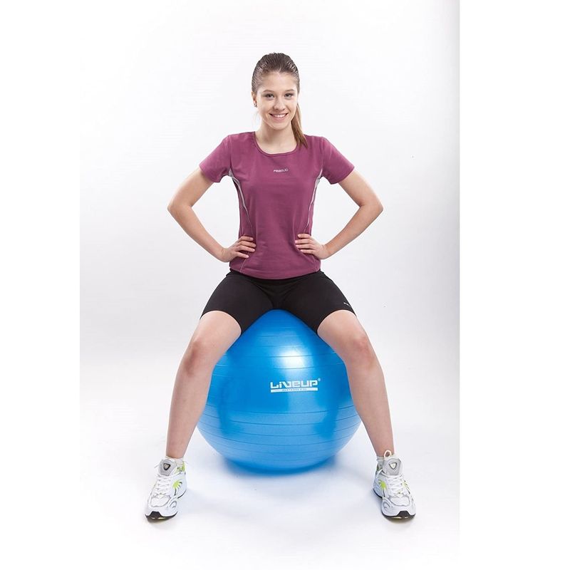 GENERICO - Pelota de Yoga Pilates 65cm Celeste Live up