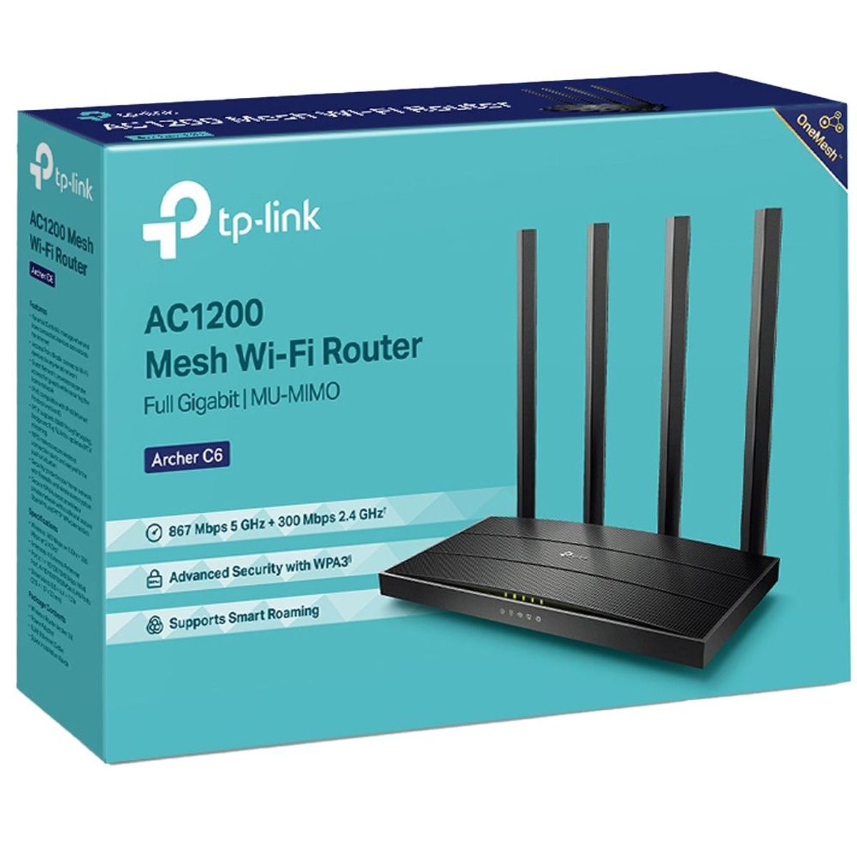 TP LINK - Router TP-Link inalámbrico Archer C6 mu-mimo banda dual AC1200