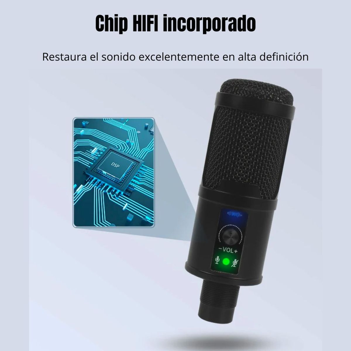 GENERICO - Micrófono Condensador Profesional USB Sonido Puro BM65 Reducción Ruido