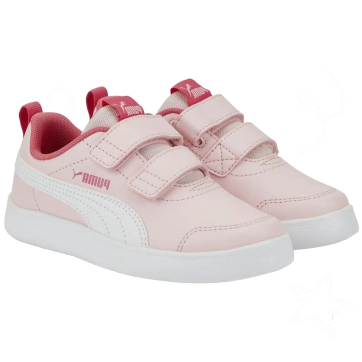 PUMA - Zapatillas Courtflex V2 V PS 371543 25 Rosado para Niña.-