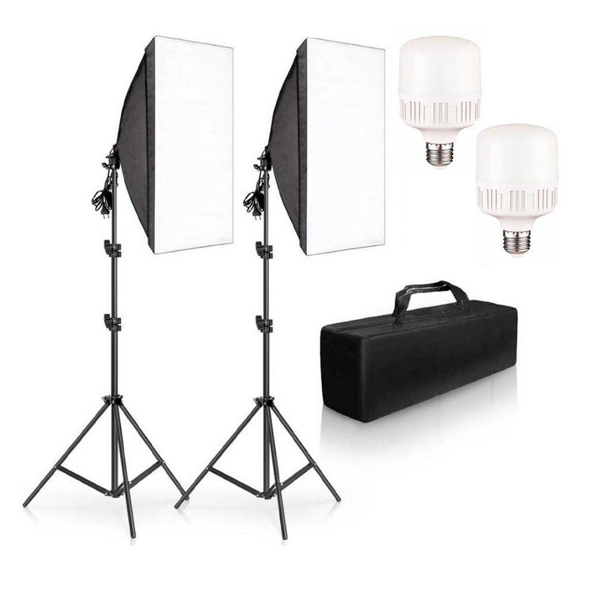 WEIFENG - Kit de iluminacion Weifeng de 2 Softbox de 1 Foco 50 watts