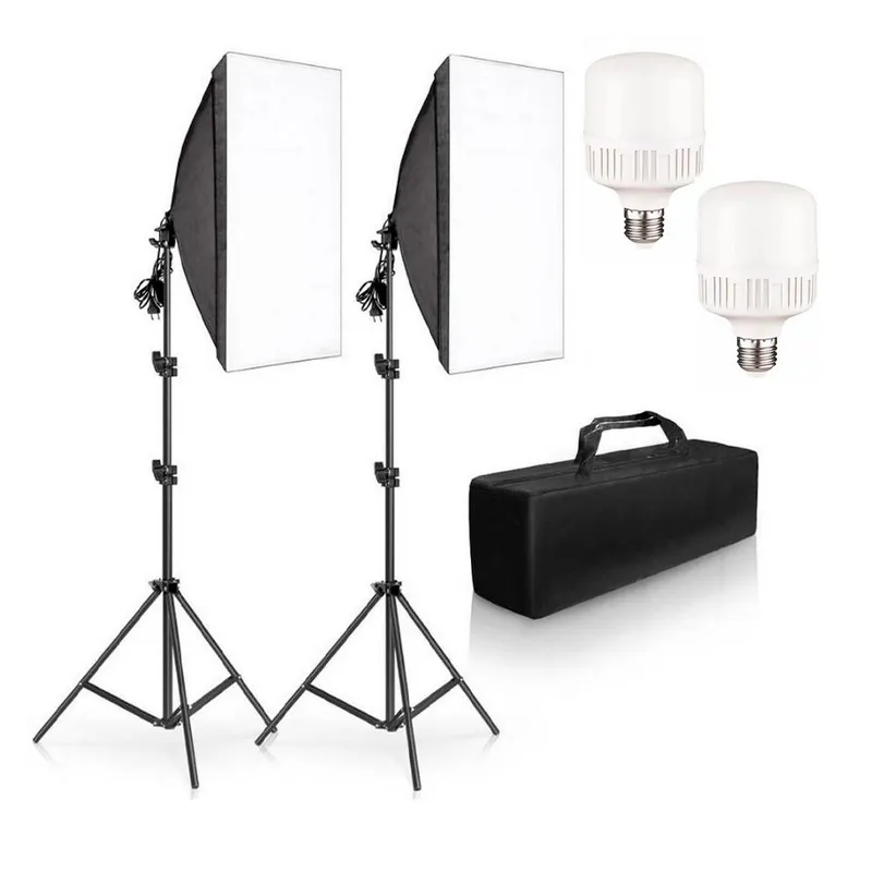 WEIFENG - Kit de iluminacion Weifeng de 2 Softbox de 1 Foco 50 watts