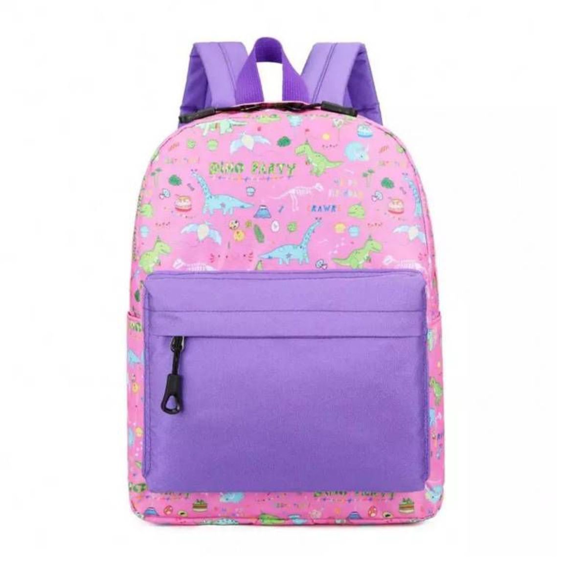 GENERICO - Mochila escolar Dino para niña Rosado