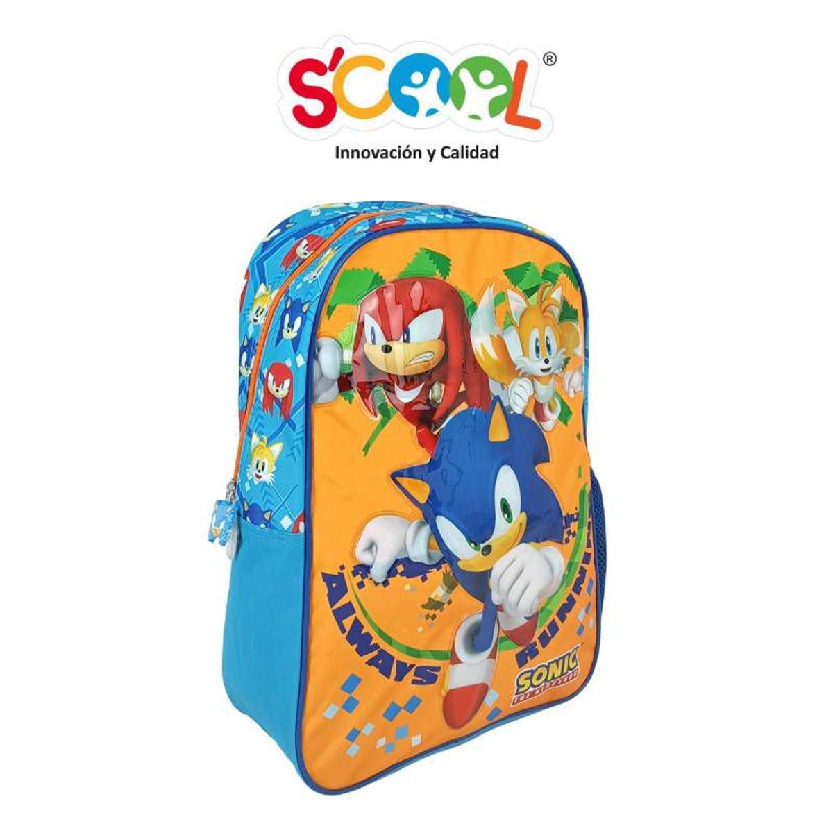 SCOOL - Scool - Set mochila oficio lonchera y cartuchera Sonic
