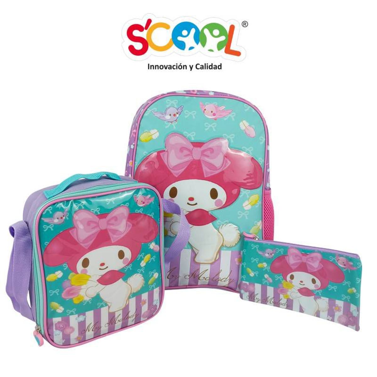 SCOOL - Scool - Set mochila oficio lonchera y cartuchera My Melody