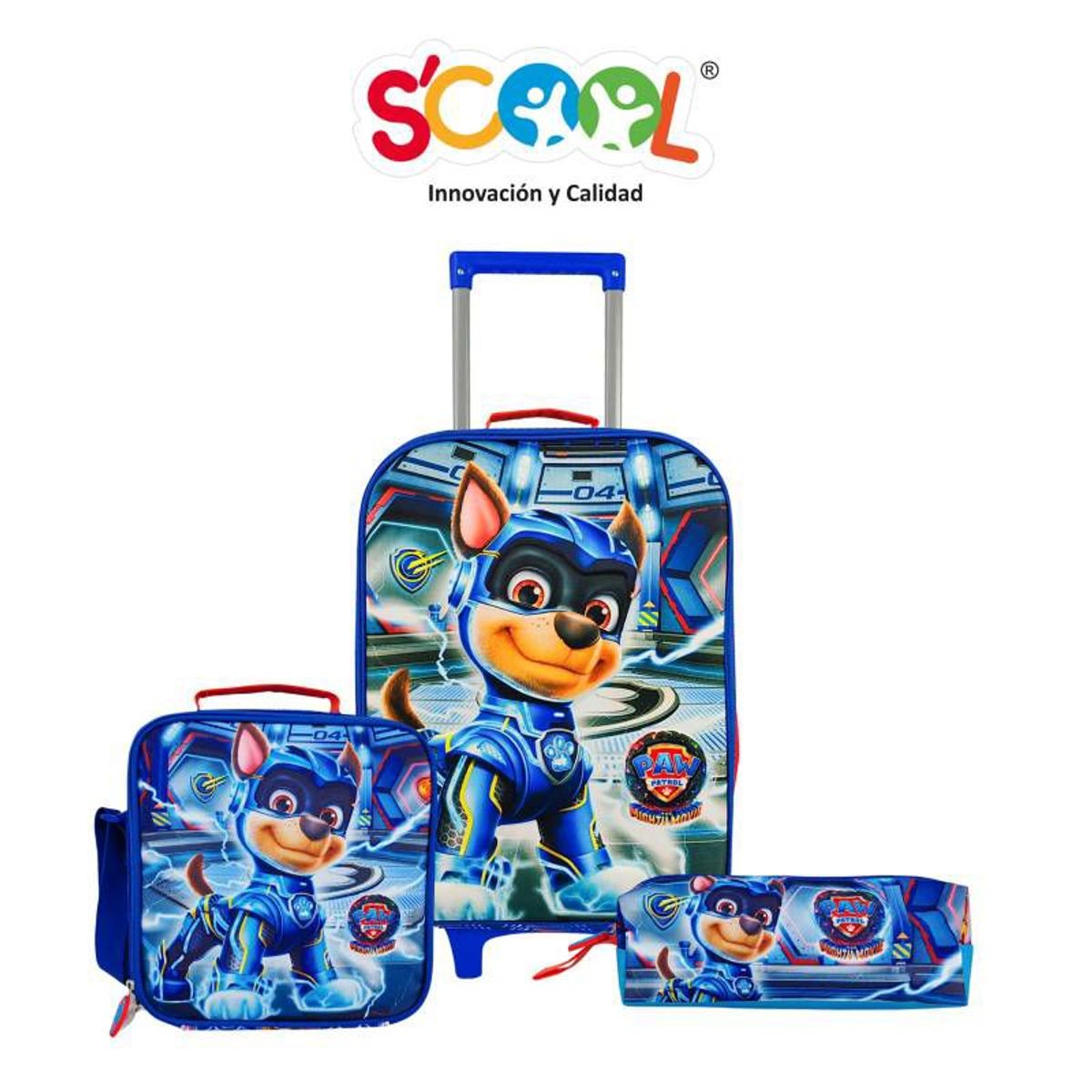SCOOL - Scool - Set maleta oficio lonchera y cartuchera Paw Patrol