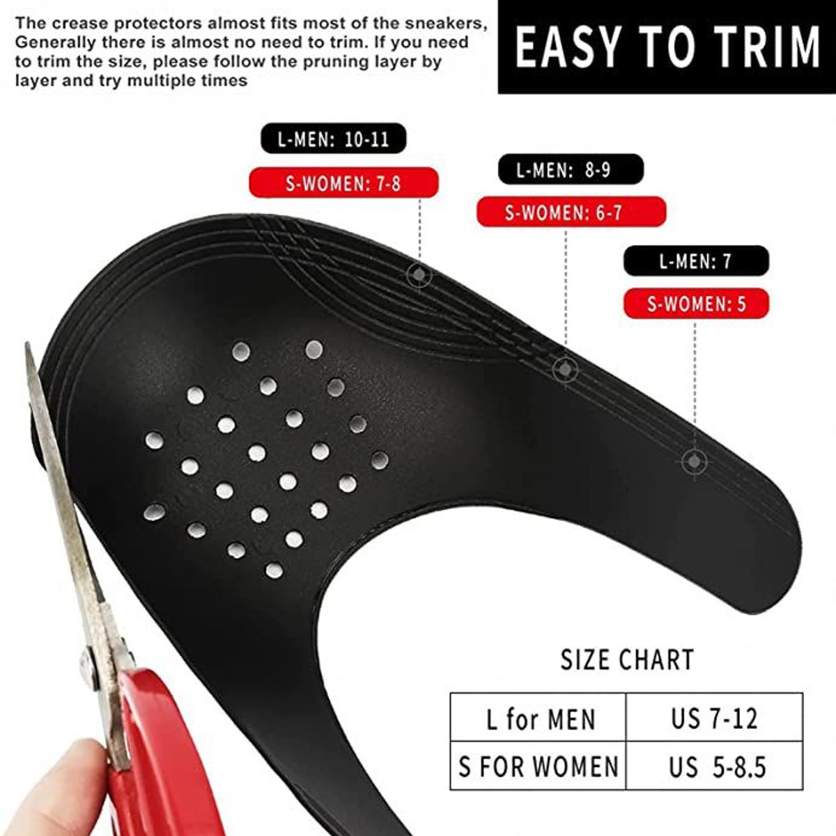 GENERICO - Par protector de zapatilla antiarrugas sneaker shield