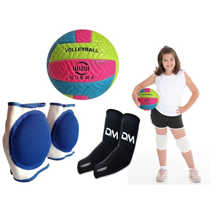 GENERICO - Kit Vóley Protección Pelota Manga Rodillera Talla XS - Niñas