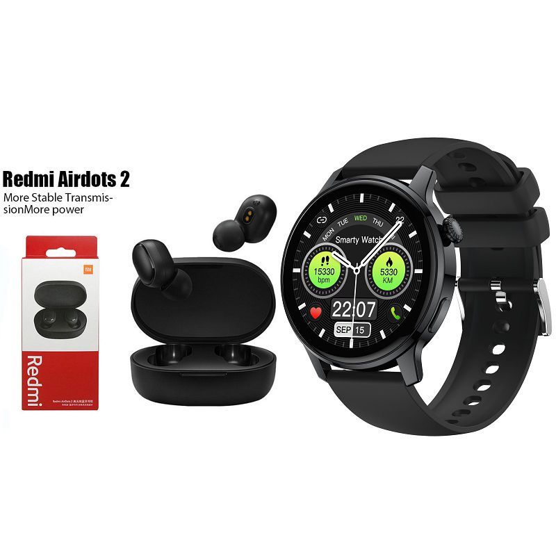 XIAOMI - S46 Smartwatch+Xiaomi Redmi Airdots2 Auriculares Bluetooth Audífonos