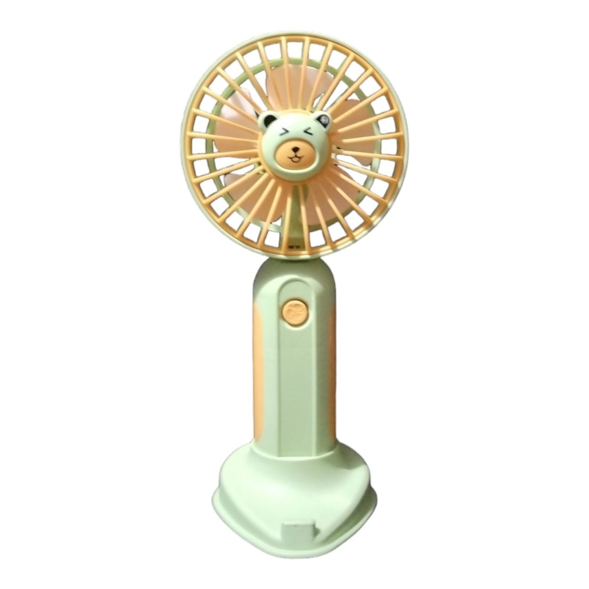 GENERICO - Ventilador Portátil USB Recargable con Soporte Para Teléfono AMARILLO