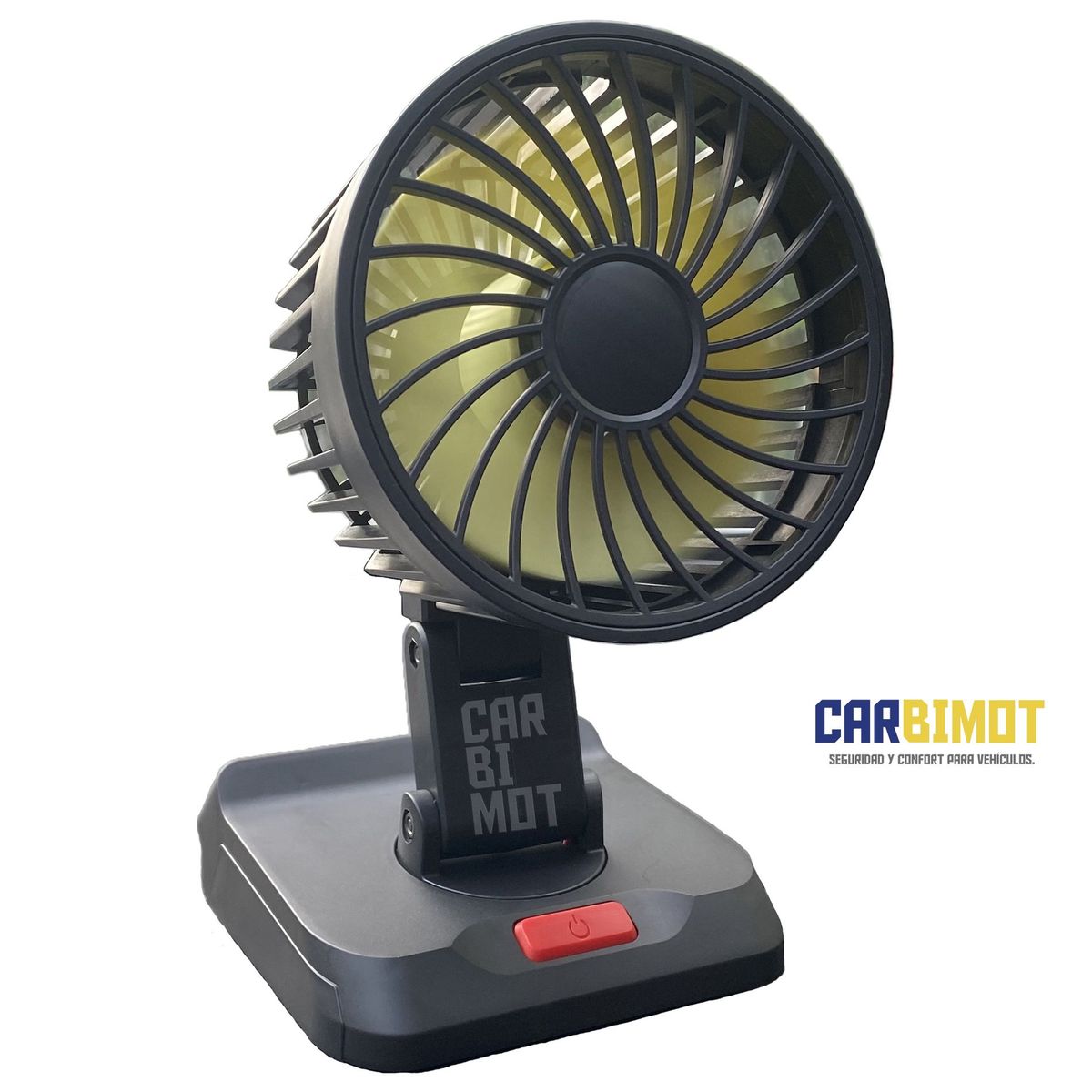 GENERICO - VENTILADOR DE AIRE MINI PARA AUTO REGULABLE GIRATORIO 12V